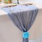 Wrapables 10Ft Bohemian Cheesecloth Gauze Table Runner for Rustic Weddings, Parties, Home Decor, Dusty Blue